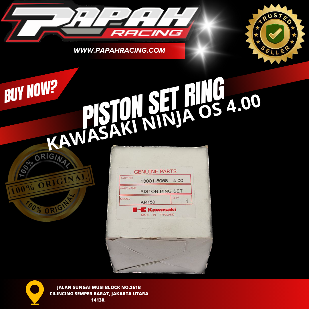PISTON SET RING NINJA OS - 4.00